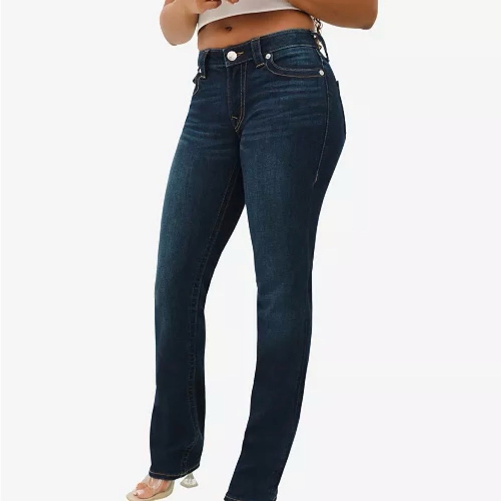 True Religion
Women's Billie Mid Rise Straight Jeans